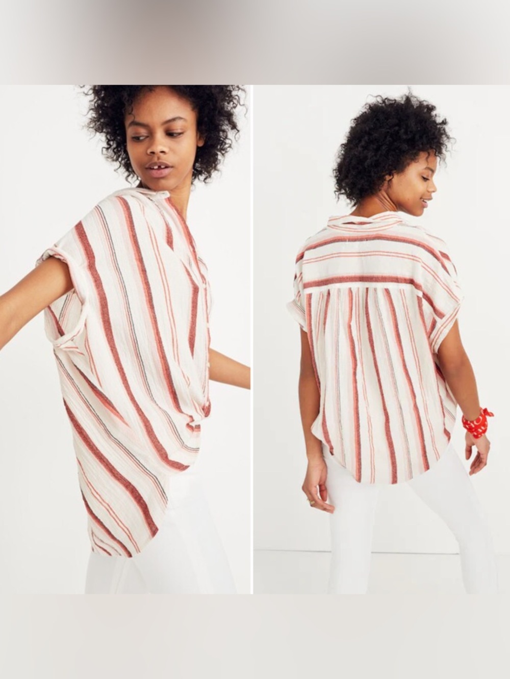 Madewell Central Shirt in Albee Stripe Women’s Size Small